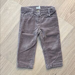 Bout'Chou Taupe Velvet Like Pants Size 12 Months